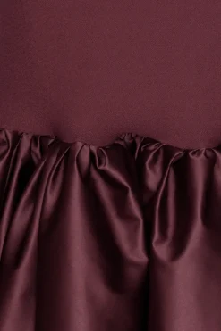 Fitted Maxi Dress Burgundy