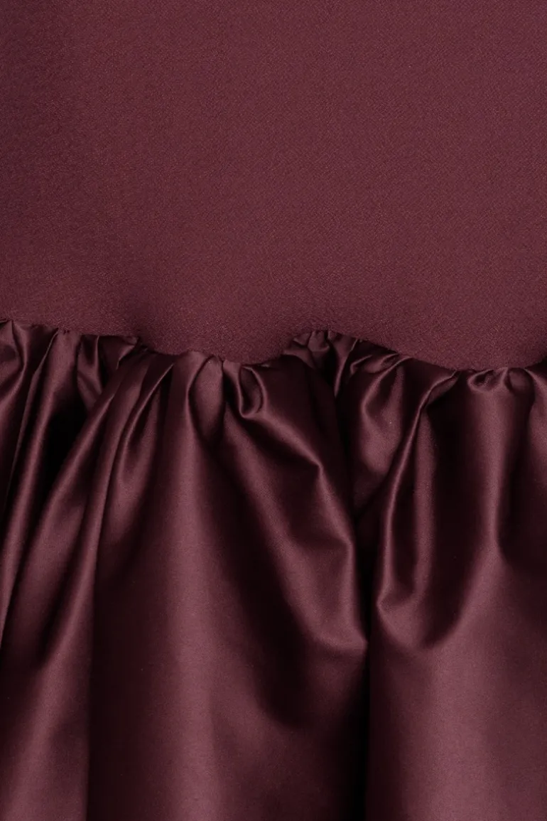 Fitted Maxi Dress Burgundy
