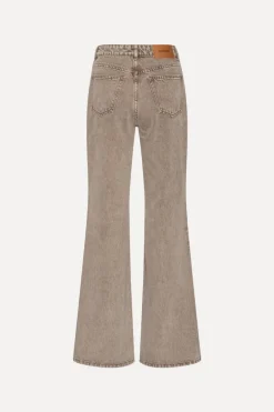 Flared Highwaisted Jeans Taupe