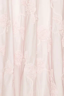 Flower Maxi Skirt Light Pink