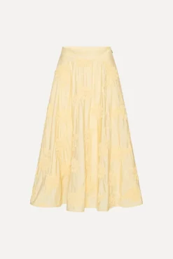 Flower Maxi Skirt Yellow