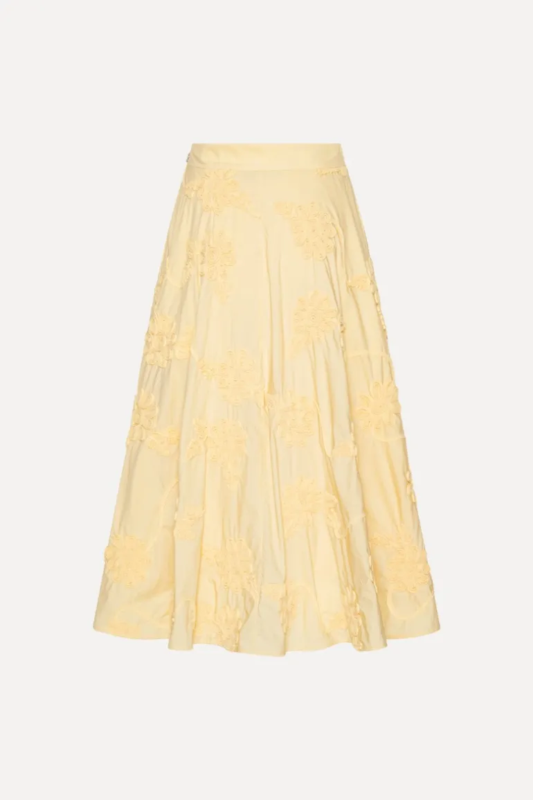 Flower Maxi Skirt Yellow