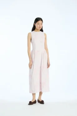 Flower Midi Dress Light Pink