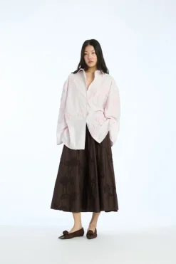 Flower Oversized Shirt Light Pink