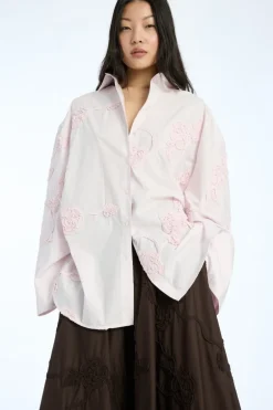 Flower Oversized Shirt Light Pink