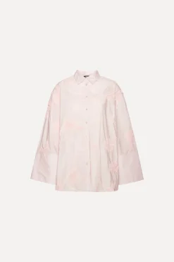 Flower Oversized Shirt Light Pink