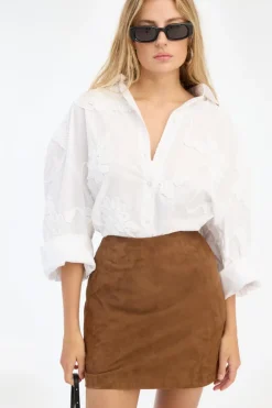 Flower Oversized Shirt White