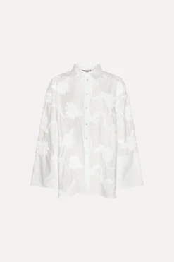 Flower Oversized Shirt White