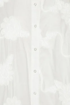 Flower Oversized Shirt White