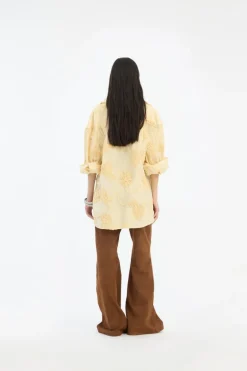 Flower Oversized Shirt Yellow