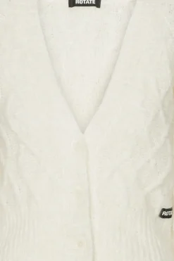 Fluffy Knit Cardigan White