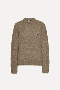Fluffy Knit Jumper Brown