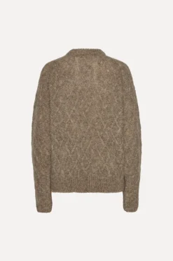 Fluffy Knit Jumper Brown