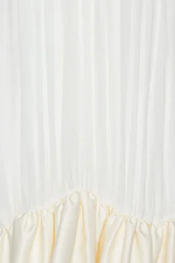 Gathered Mini Dress White