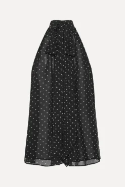 Halterneck Bow Top Black