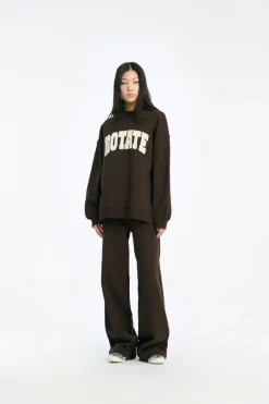 Heavy Straight Sweatpants Dark Brown