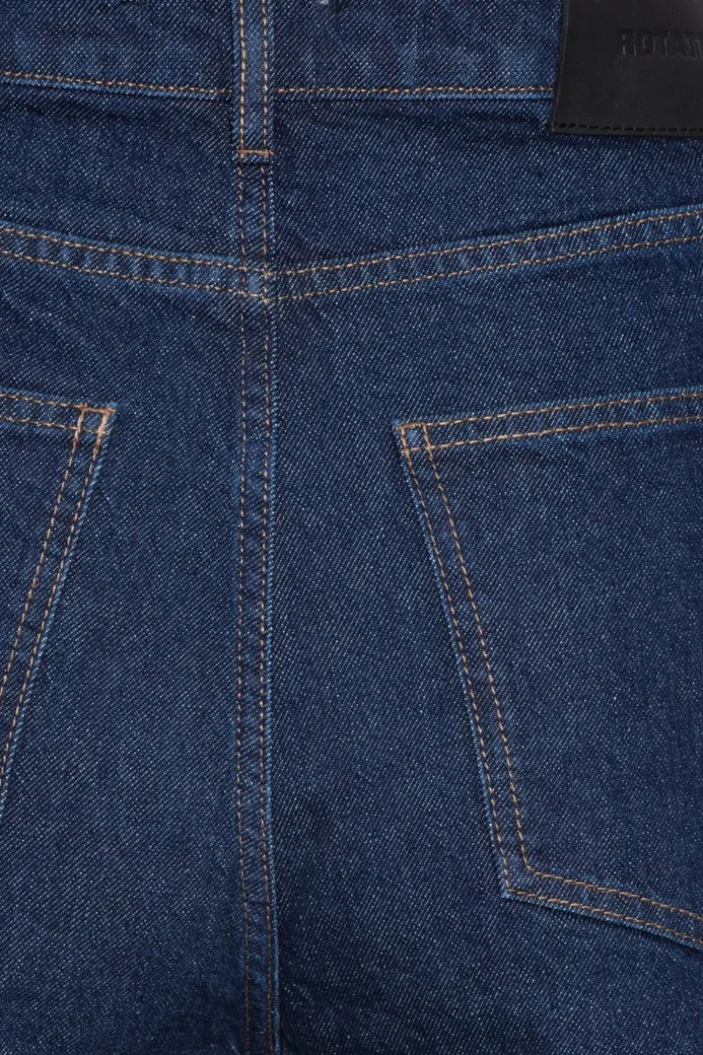 Heavy Woven Wide Pants Dark Blue
