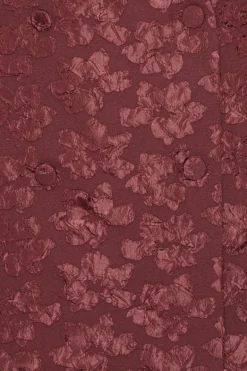 Jacquard Blazer Dress Burgundy