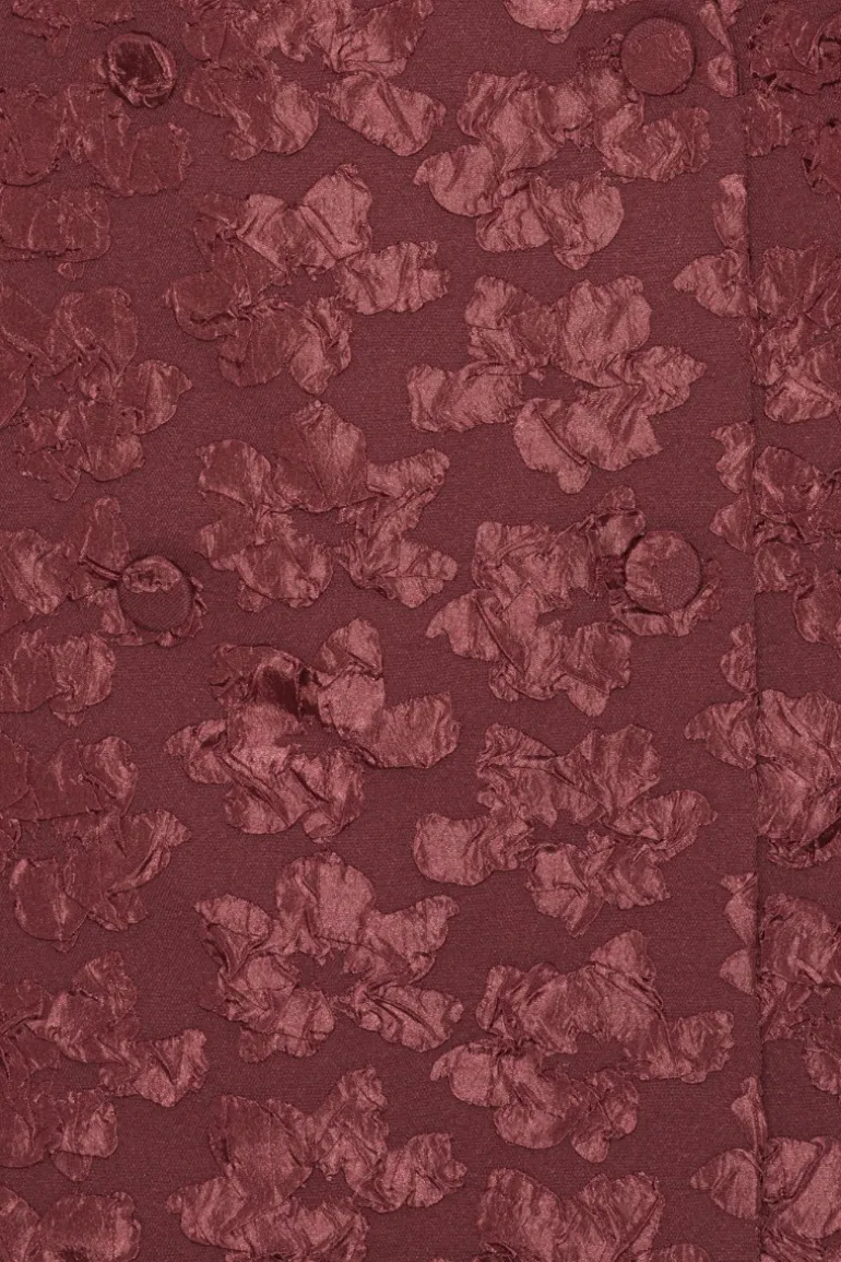 Jacquard Blazer Dress Burgundy