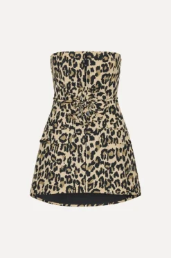 Jacquard Long Top Leopard Print