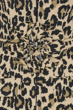 Jacquard Long Top Leopard Print