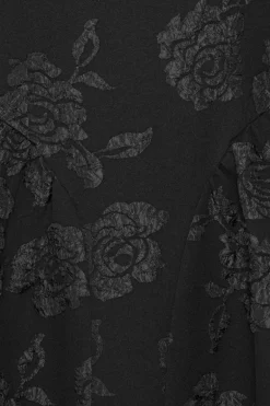 Jacquard Midi Dress Black