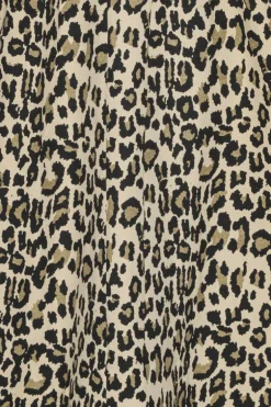 Jacquard Midi Dress Leopard Print