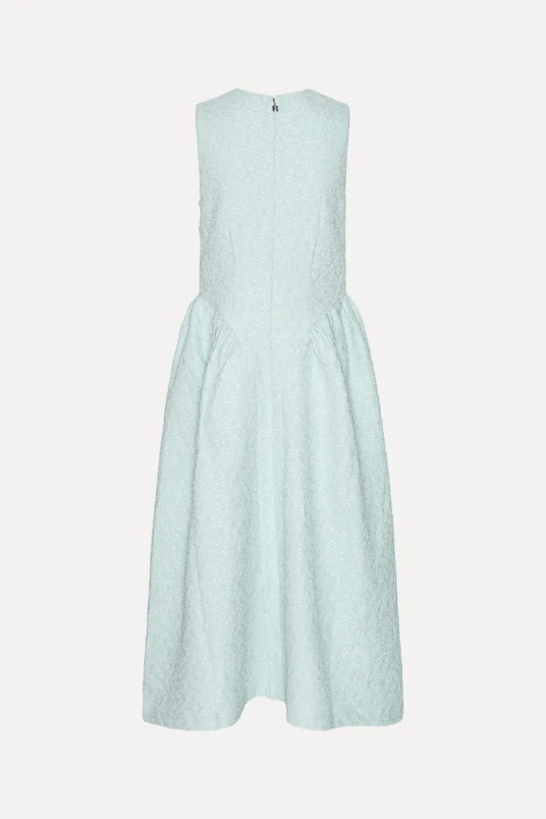 Jacquard Midi Dress Light Blue