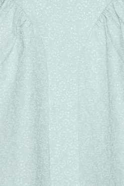 Jacquard Midi Dress Light Blue