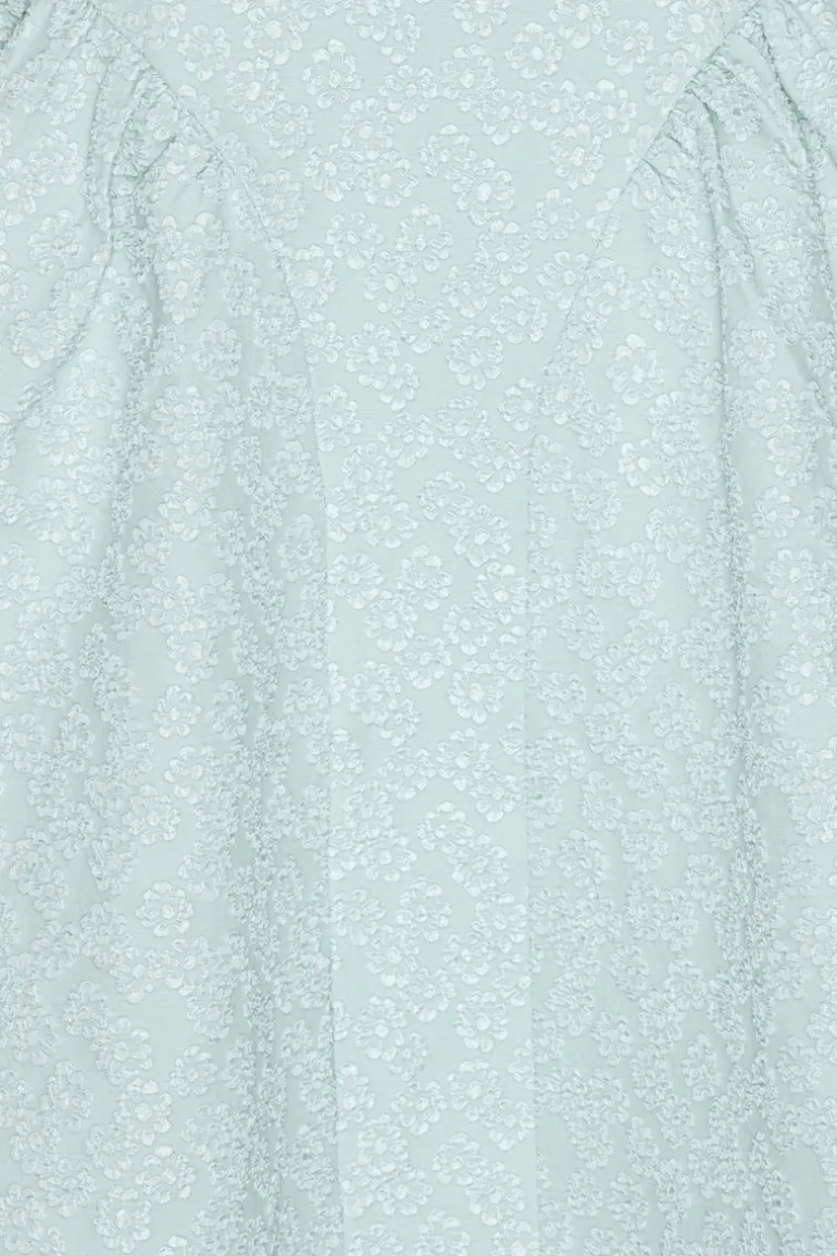 Jacquard Midi Dress Light Blue