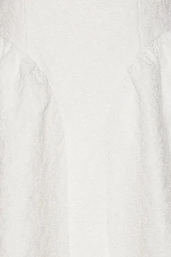 Jacquard Midi Dress White