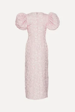 Jacquard Midi Puffy Dress Light Pink