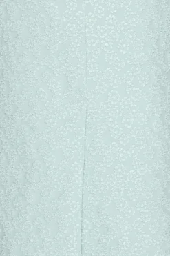 Jacquard Midi Puffy Dress Light Blue