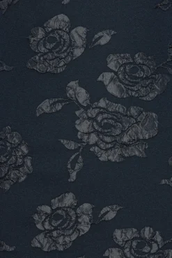 Jacquard Mini Dress Dark Blue