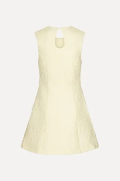 Jacquard Mini Dress Yellow