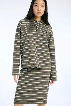 Jersey Midi Skirt Army Green