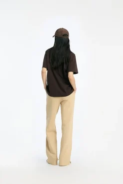 Jersey Oversized T-shirt Dark Brown