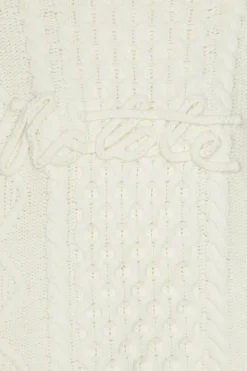 Knit Cable Crewneck White