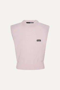 Knit Cropped Vest Light Pink