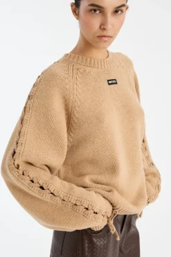 Knit Lacing Jumper Beige