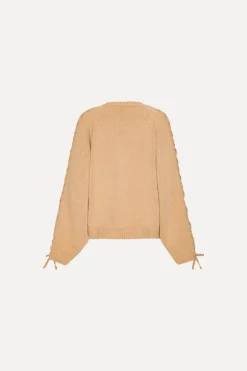 Knit Lacing Jumper Beige