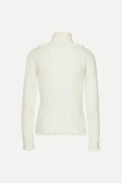 Knit Off-shoulder Top White