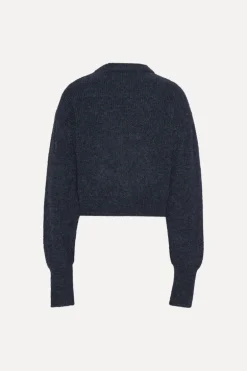 Knit Puff Crewneck Dark Blue