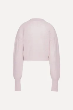 Knit Puff Crewneck Pink