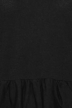 Knit Top W/ Peplum Black
