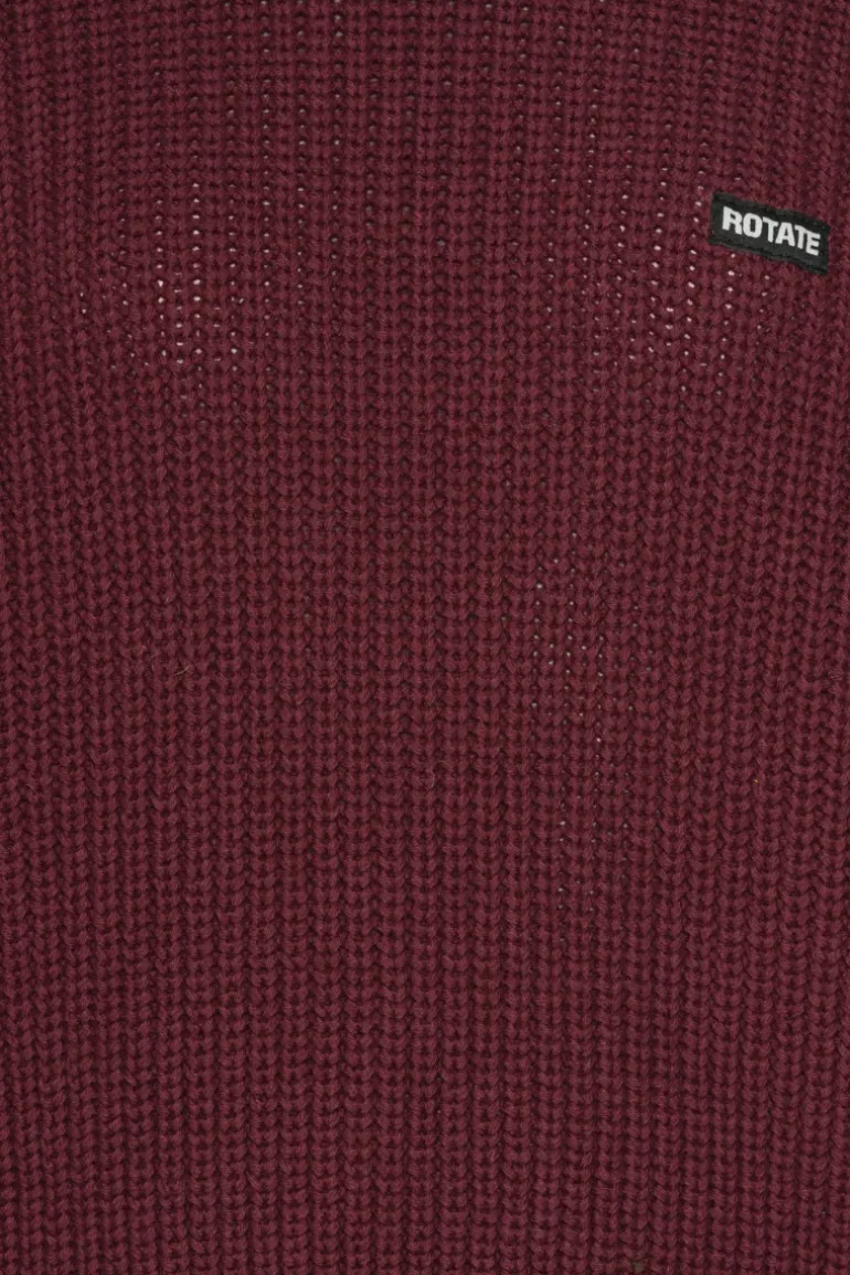 Knit Turtleneck Jumper Burgundy