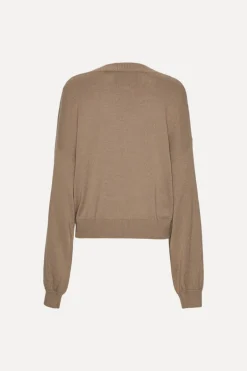 Knit V-neck Sweater Brown