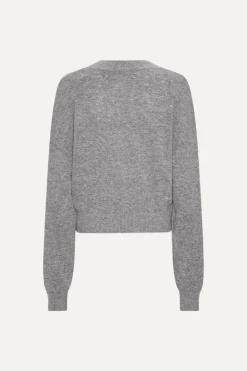 Knit V-neck Sweater Grey