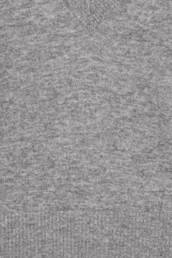Knit V-neck Sweater Grey