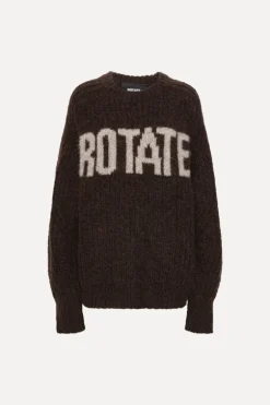 Knitted Logo Sweater Dark Brown